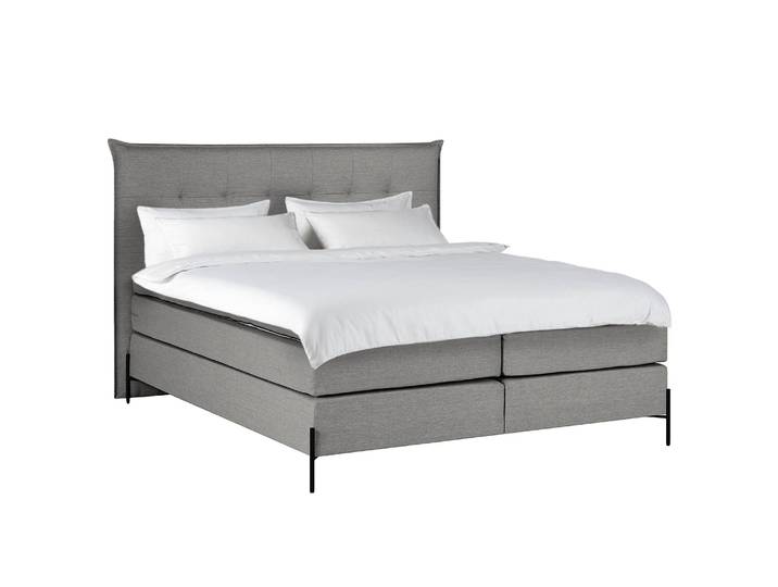 Boxspringbett Temre 180 x 200cm Webstoff Inas Grau