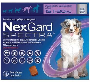 Nexgard Spectra Tab Large Dog 33-66 Lbs Purple 6 Pack