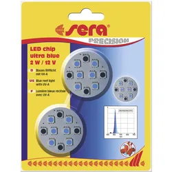 Sera Leuchtmittel LED chip ultra blue, 2 Stück (LED, 2 W), Aquariumbeleuchtung