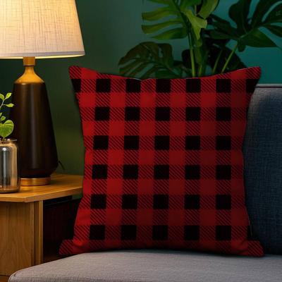 Perfect Picks Market "Cozy Christmas Plaid Pillow Cover For Sofa & Bedroom Decor 4 11.81"" 11.81"" Inches"