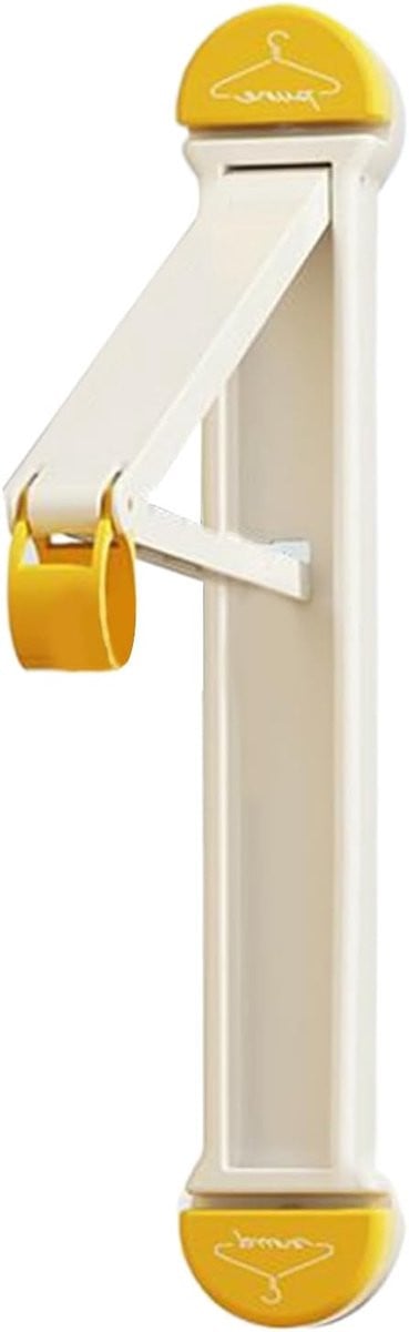 Wandgemonteerd Wasrek - Opvouwbaar Kledingrek - Geel - 37.5 x 3 x 2.5 cm