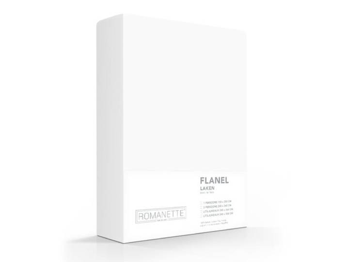 Romanette Romanette flanel laken wit 240x260