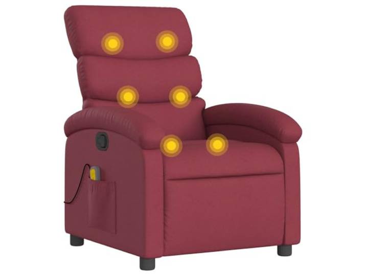 vidaXL Massagesessel Weinrot Stoff