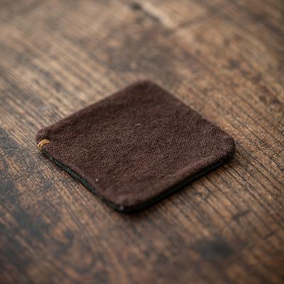 Inspire Daily Merch Hand Sewn Tie Dye Tea Mat Heat Resistant & Non Slip Coaster Pad dark Brown