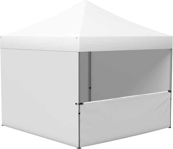 Profi Faltpavillon/Faltzelt Basic 3x3 m, Weiß, 4 Wände/Davon 1 Halbhohe Zeltwand, Stahl-Scherengitter, faltbar (weitere Farben & Größen)