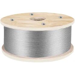 VEVOR 152mx4,8mm Drahtseil 1x19-Konstruktion Stahlseil T316 Edelstahl Polierte Oberfläche Drahtkabel 1905,1kg Bruchfestigkeit Edelstahlseil für Wäscheleinen Treppengeländer Gartenzäune Schiffsbau