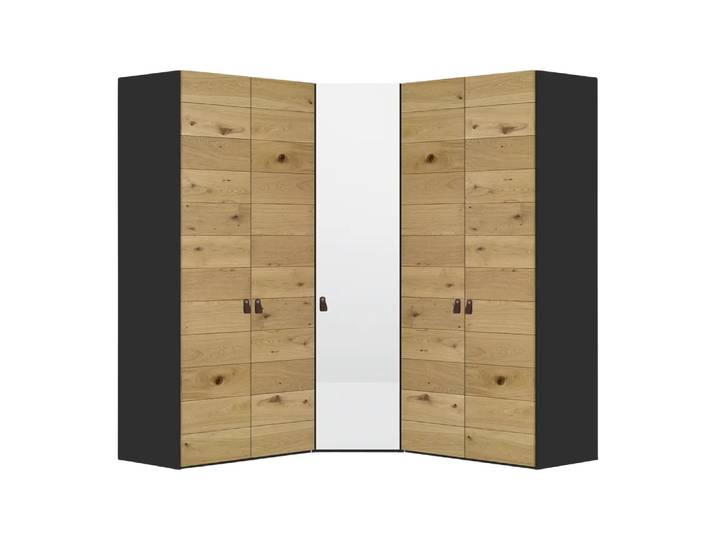 Eckschrank Atlantis, Byyu, novaschwarz, Holzwerkstoff