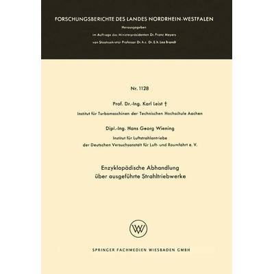 Enzyklopädische Abhandlung über ausgeführte Strahltriebwerke, Taschenbuch von Karl Leist, VS Verlag für Sozialwissenschaften, 978-3-663-06288-2