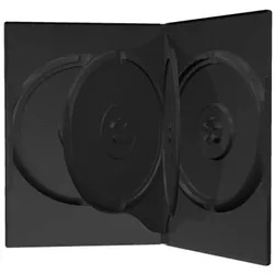 MediaRange 4er DVD / CD Hüllen, 14 mm, schwarz, 100 Stück
