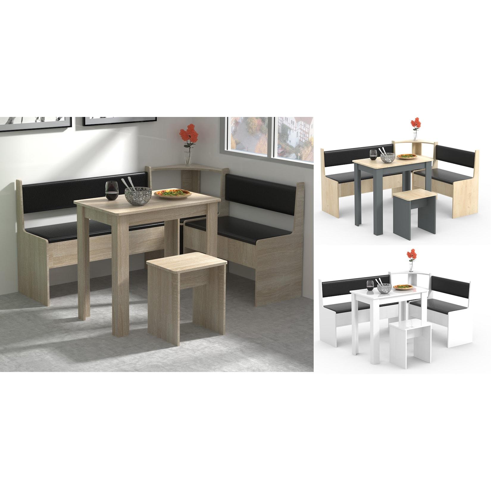 VCM Eckbankgruppe Sitzgruppe Esszimmergruppe Bank Tisch Hocker Esal Mini