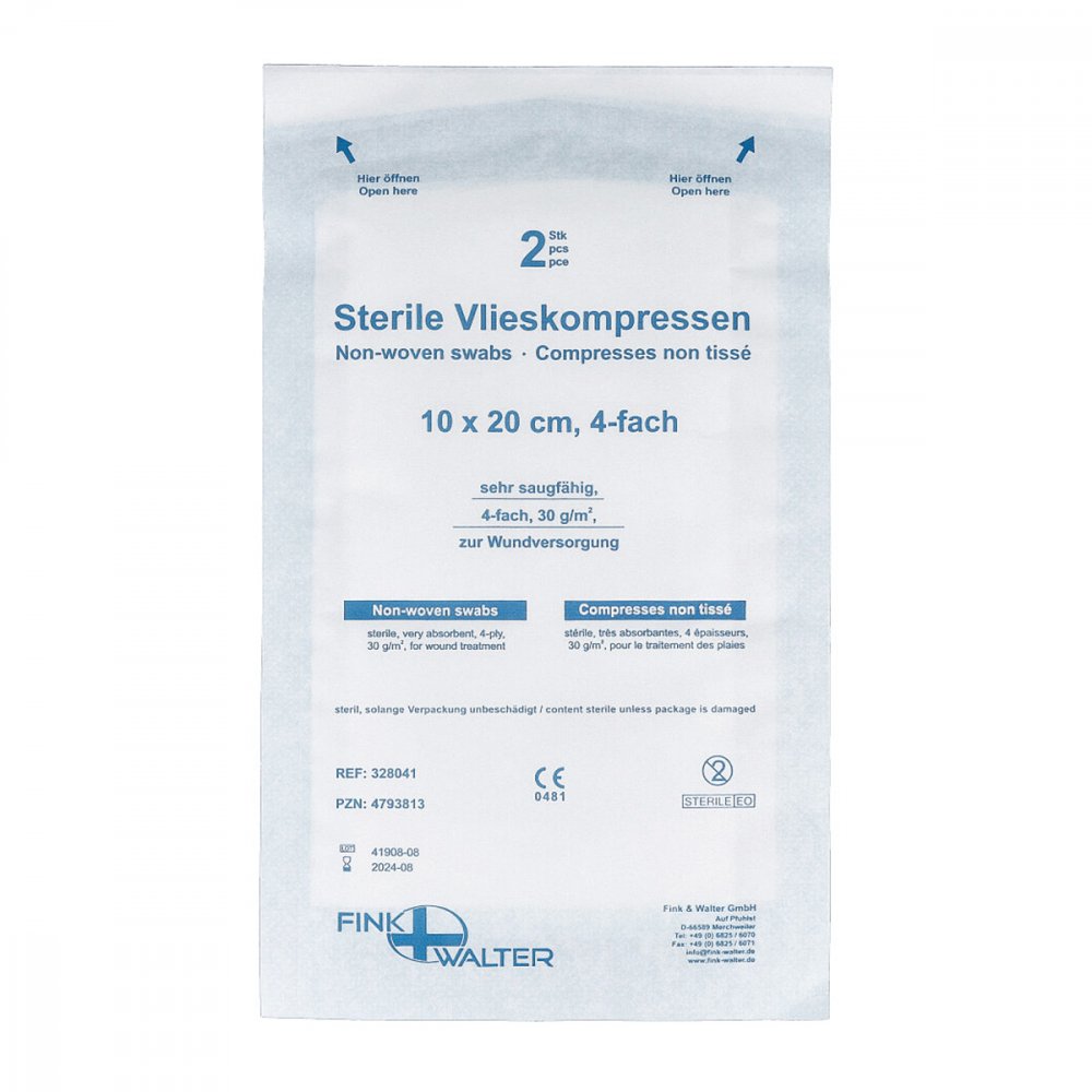 Fink & Walter GmbH Vlieskompressen 10x20 cm steril 4fach 04793813