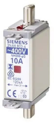 Siemens 3NA68224 Sicherungseinsatz Sicherungsgröße = 0 63A 400V 3St.