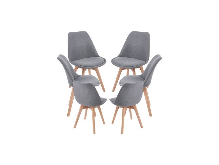 6er Set Stühle Synk Stoff - Gris dunkel