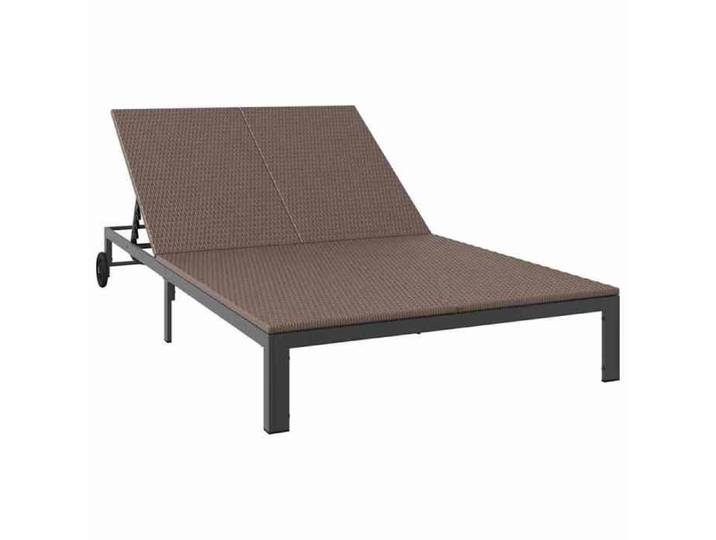 75672& CHIC Transat Bains de soleil transat d'extérieur Marron 206x115x75 cm polyrotin - 206x115x75 cm