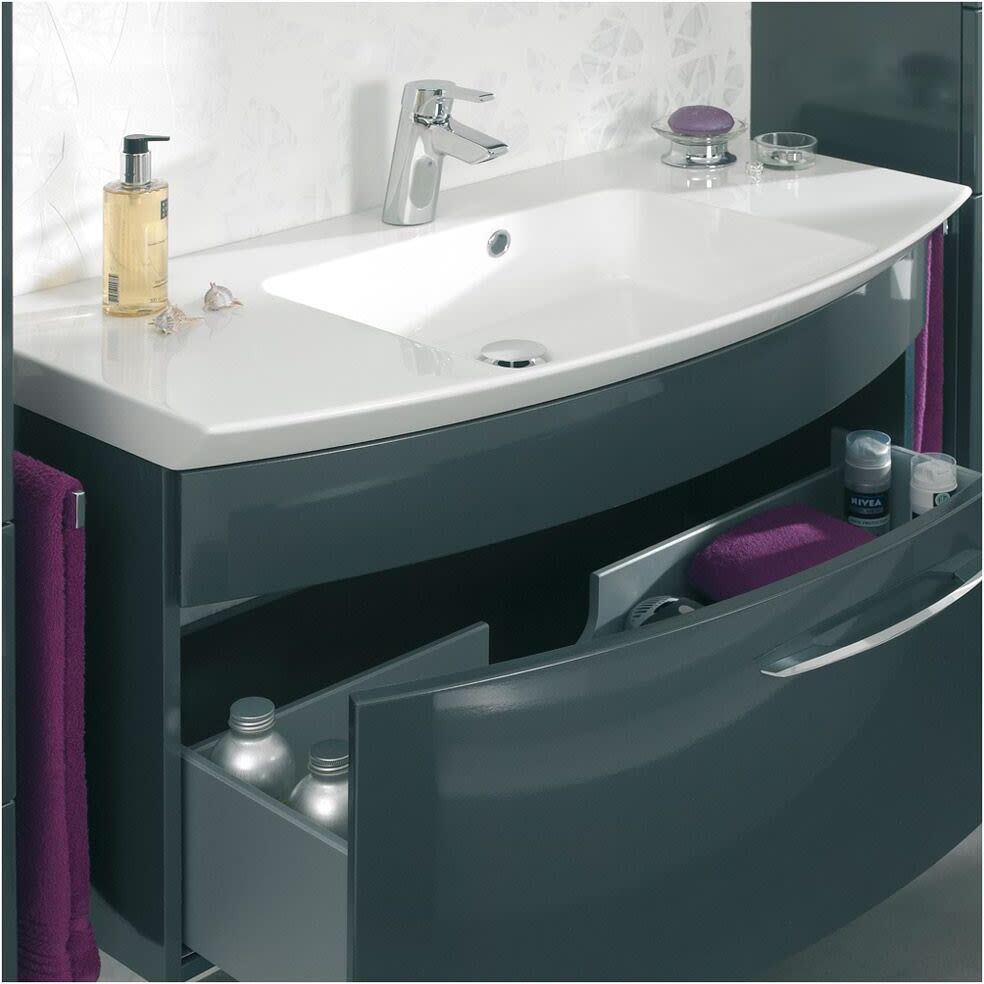 Pelipal Cassca Mineralmarmor-Waschtisch 121 cm, Badkeramik, CS-MMWTR51-121-w, weiß