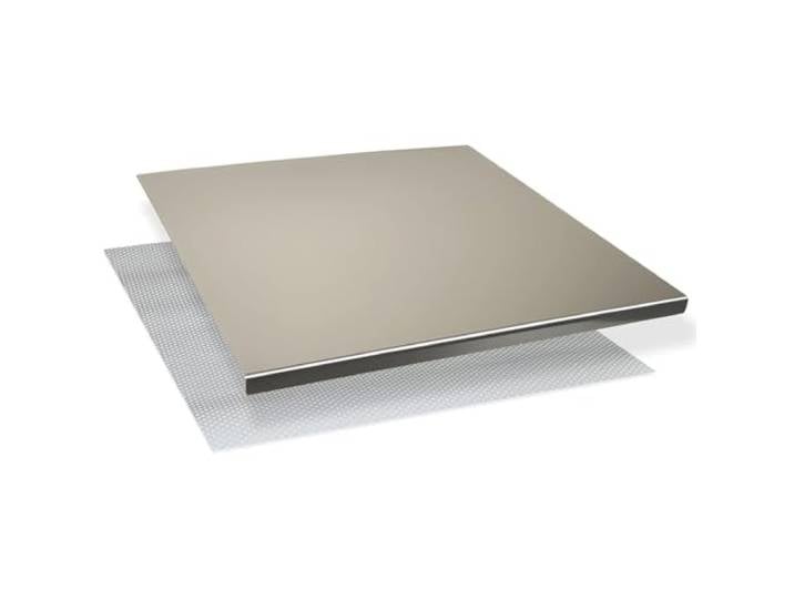 INOXLM Teigbrett aus Edelstahl 60x50x2cm, Professionelles Küchenbrett Teigbrett zum Kneten ideal für Küche, Bar und Restaurant, Schneidebrett aus lebensmittelechtem Edelstahl - Made in Italy