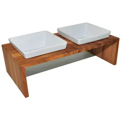 REPLUS Futterstation Meshidai True - Doppelnapf - L