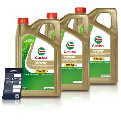 Castrol 15 L EDGE 5W-30 LL + Ölwechsel-Anhänger [Hersteller-Nr. 15F7E7]