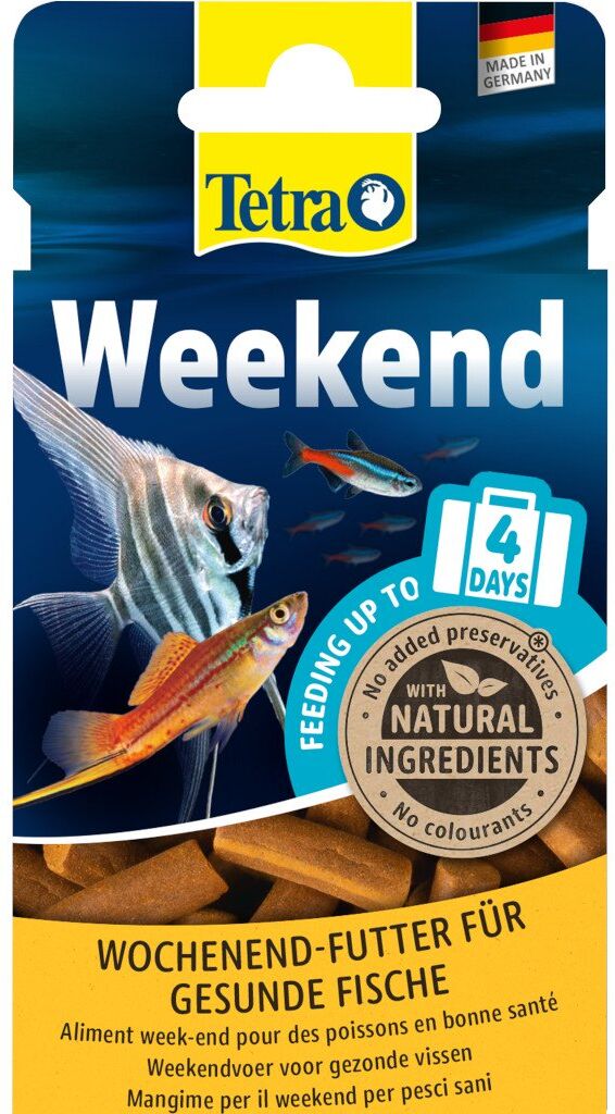 Tetra Weekend Mangime Cibo per il Fine Settimana per Tutti i Pesci d'Acquario 20 Stick Fino a 4 Giorni di Assenza
