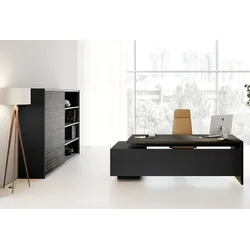 Büro komplett Chef Schreibtisch und Büroschrank Lewo
