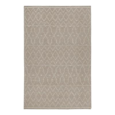 Teppich ESPRIT "Ana", wollweiß, B:140cm H:8mm L:200cm, Schurwolle, Teppiche, Teppich, Wollteppich, handgewebt, kurzflor, natürlich, geometrisch, schlicht