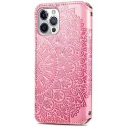 König Design Hülle Handy Schutz für Apple iPhone 12 Mini Case Flip Cover Tasche Etuis Rosa (Apple iPhone 12 mini), Smartphone Hülle, Rosa