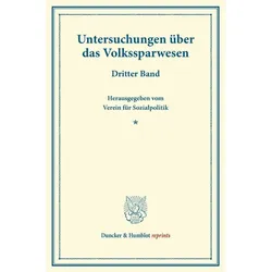Untersuchungen über das Volkssparwesen., Fachbücher