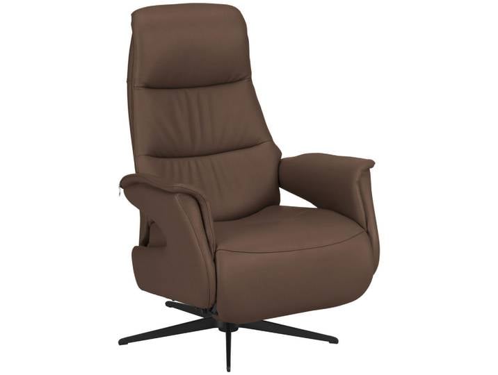 Welnova Relaxsessel, Braun, Metall, Echtleder, Spaltleder, 74x105x83 cm, Lederauswahl, erweiterbar (Typenauswahl), Relaxfunktion, Wohnzimmer, Sessel, Relaxsessel
