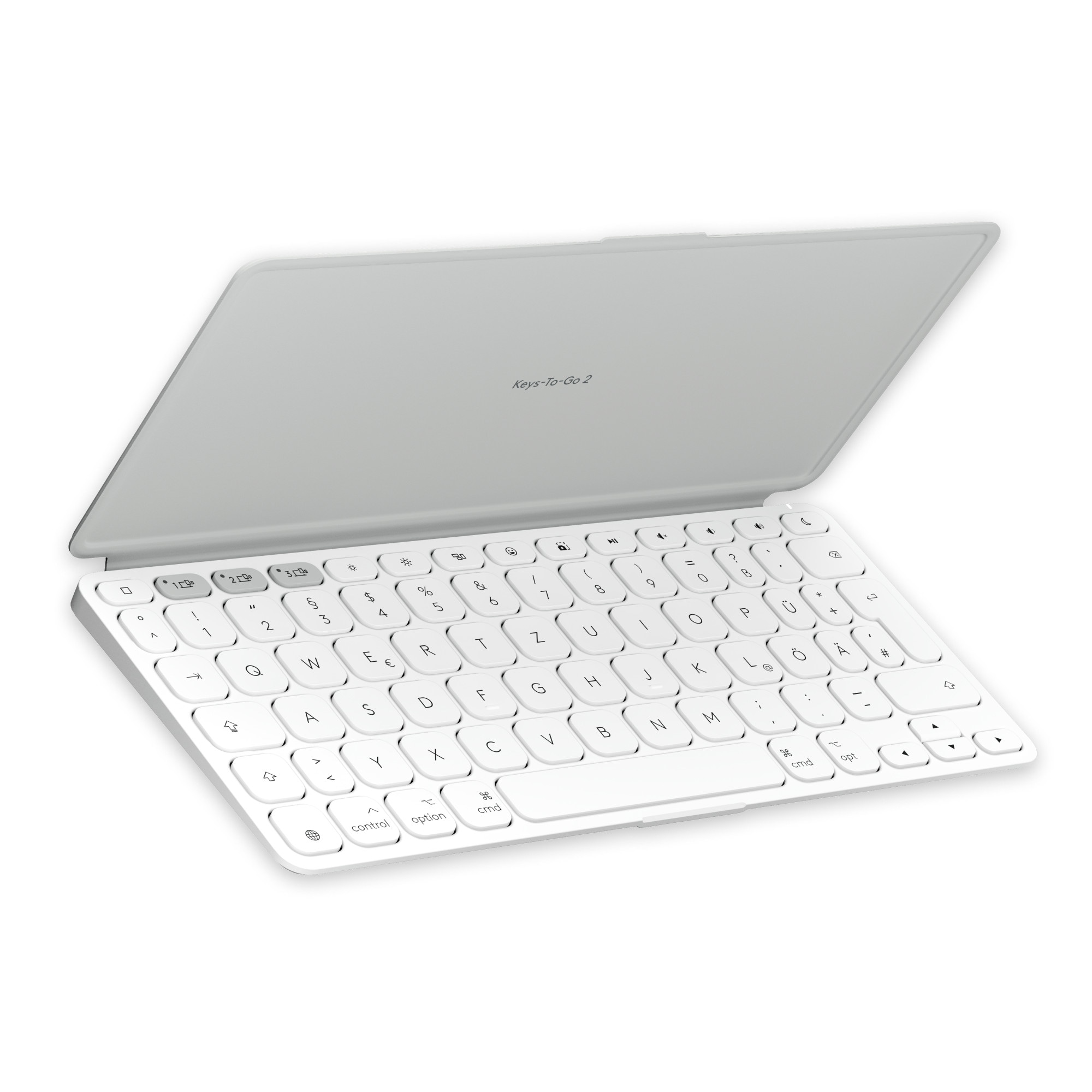 Logitech Keys-To-Go 2 for Mac, Pale Grey - mobile kabellose Tastatur für iPad und Mac 920-013005