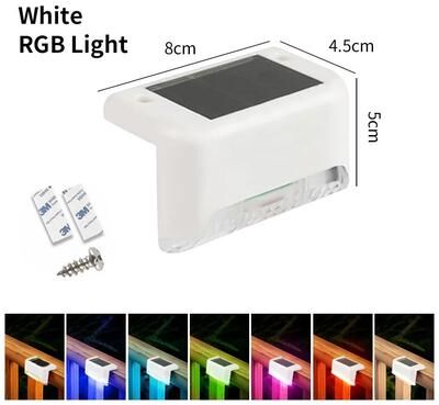 Uplift Picks Solar Deck Step Lights Brighten Stairs Fences Patios And Pathways Safely white rgb Light 6 Pcs