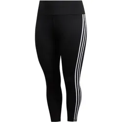 ADIDAS Damen Believe This 3-Streifen 7/8-Tight – Große Größen, Größe 4X in Schwarz Schwarz
