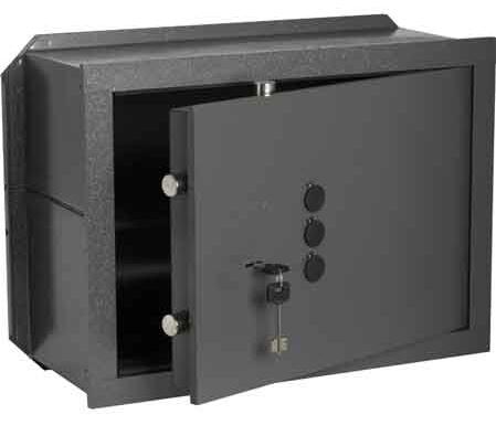 Sicherheitstresor mit Schlüssel und mechanischer Kombination, Artikelnummer 82210, Marke CISA, Abmessungen: 420 mm (Breite) x 250 mm (Tiefe) x 300 mm (Höhe), Kategorie: Horizontal