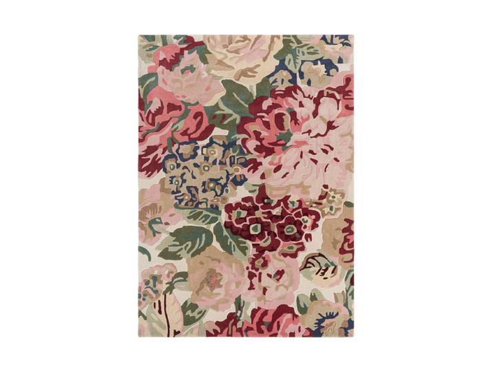 Designer Teppich „Rose & Peony“ - handgetuftet, aus 100% reiner Schurwolle Red 170 x 240 cm Sanderson
