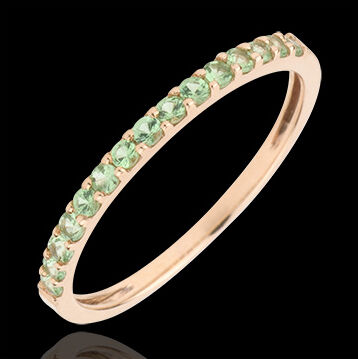 Edenly Ring Paradiesvogel - Einerreihe - RosÃ©gold und Tsavorit