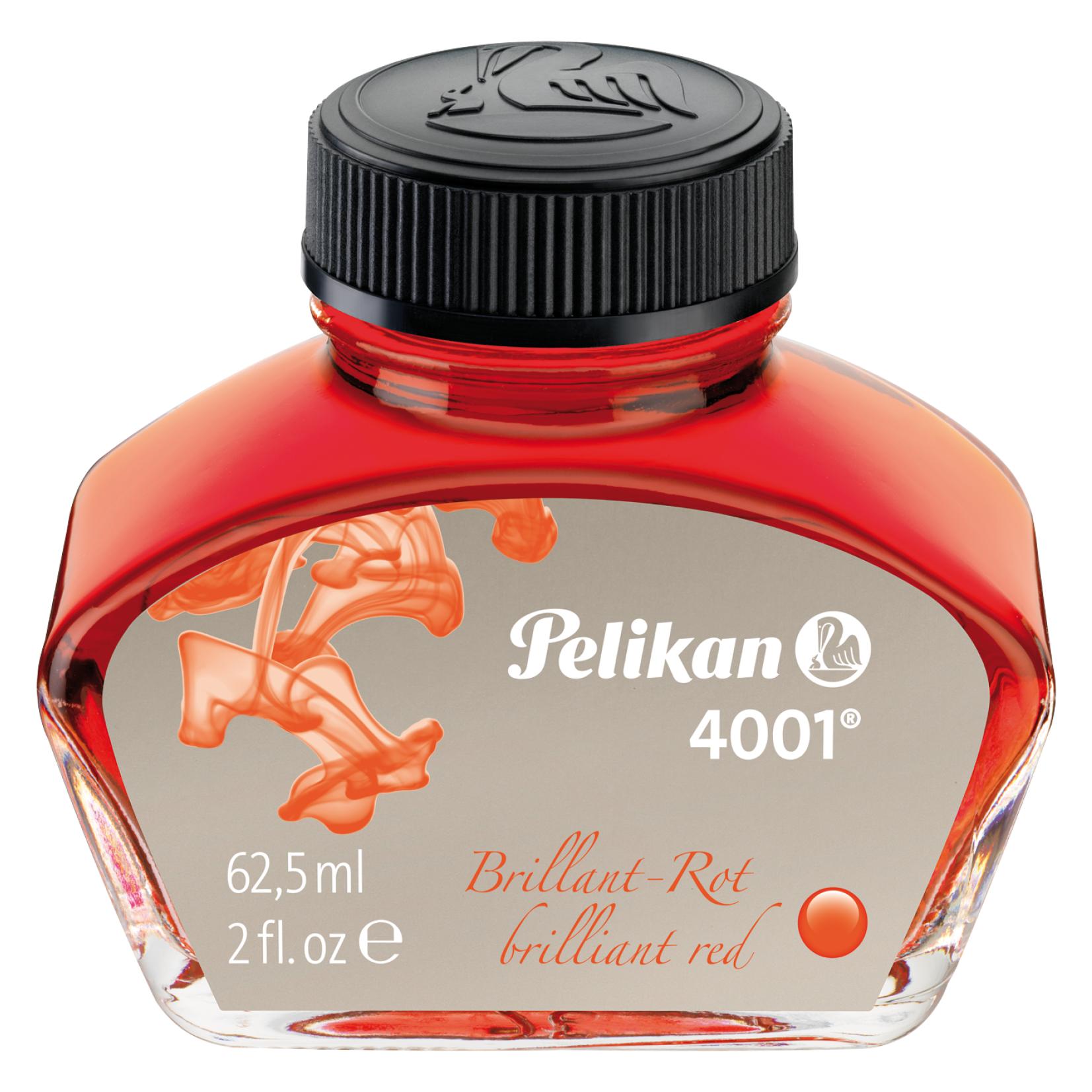 Pelikan Tinte 4001 im Glas, rot, Inhalt: 62,5 ml (Rot, 1 Stk.) (329169)