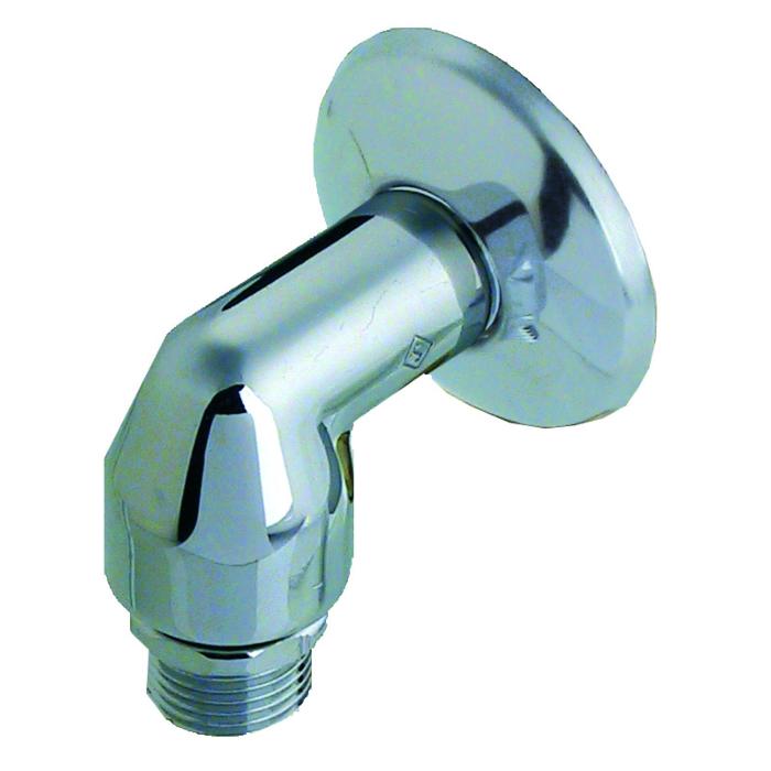 Aalberts SEPP Safe Wandanschlussbogen 0005953 DN 15, Winkelform, mit Rückflussverhinderer, Rohrbelüfter, Messing verchromt