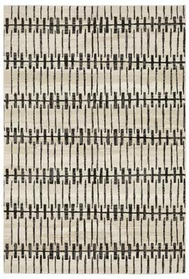 Style Haven Ripley Geometric Lines Beige/ Black Mixed Pile Area Rug