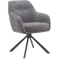 2er-Set Stuhl Avola Stoff Grau Graphit