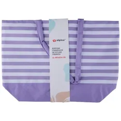 Alpina - Pruhovaná Strand- Tasche 49,3x16x34 cm (violett / weiß)