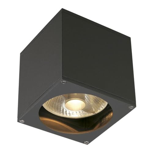 SLV BIG THEO WALL wandopbouwarmatuur, vierkant, grijs, GU10, max. 75W, IP44