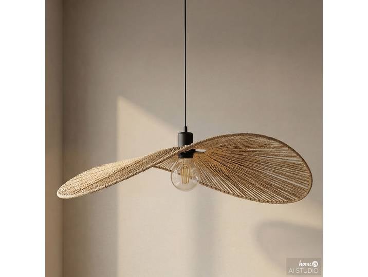 Suspension Ø 60cm Noir acier thermolaqué papier E27