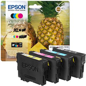 Epson 604 C13T10H940 Ananas, Multipack, schwarz XL, cyan, magenta, gelb