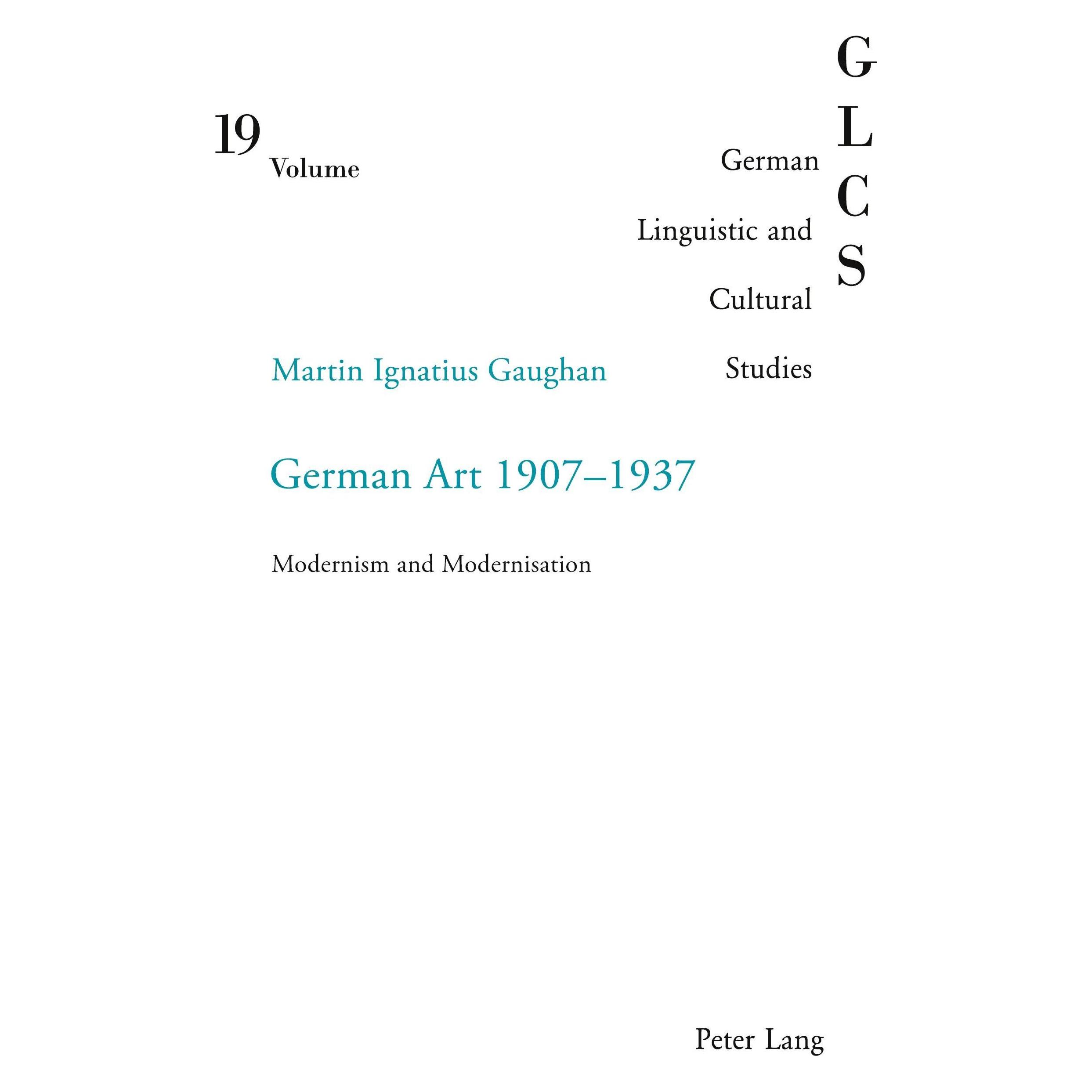 Peter Lang German Art 1907-1937 (Englisch, Softcover, Martin Gaughan) (54571119)