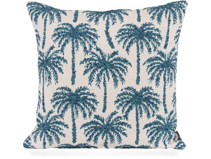 H.O.C.K. Vamosa Palms Outdoor Wendekissen: Das perfekte Kissen für Garten und Terrasse - Wasserabweisend, Farbecht, Schimmelresistent (Navy Blue, 45x45cm)