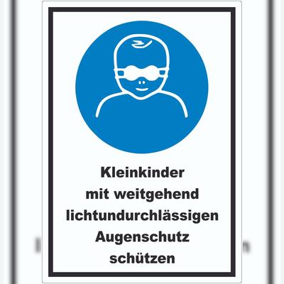 HB-Druck Kleinkinder mit weitgehend lichtundurchlässige Augenschutz schützen Aufkleber A2 (420x594mm)