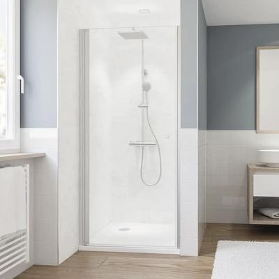 BREUER Drehtür FARA 5 80 x 190 cm Profil chrom Klarglas Reversibel