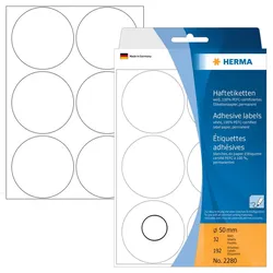 HERMA Klebepunkte Ø 50,0 mm weiß