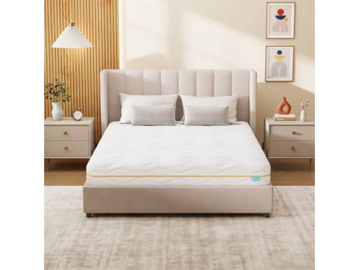 NAPSIE Matratze 160x200 cm (H3&H4) 7-Zonen-Schaummatratze 18 cm Höhe, 2-in-1-Härtegrade – wendbar für zwei Härtegrade, Bezug waschbar, OEKO‑TEX® 100 zertifiziert