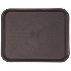 MONOUSO - Tablett aus PP rechteckig Fastfood braun 30,4x41,4cm (1 Stück)