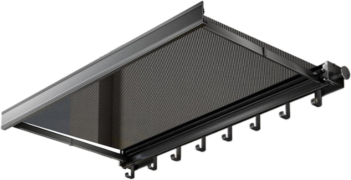 Inklapbaar aluminium wandrek voor kleding en droogrek in zwart, Lengte: 64 cm